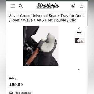 Universal Snack Tray for Strollers - Black and White